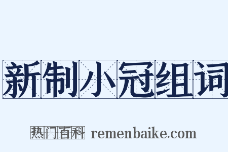 新制小冠组词是什么意思的图片